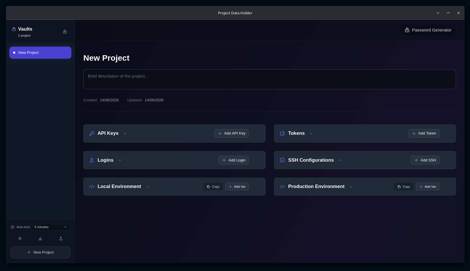 Project vault overview